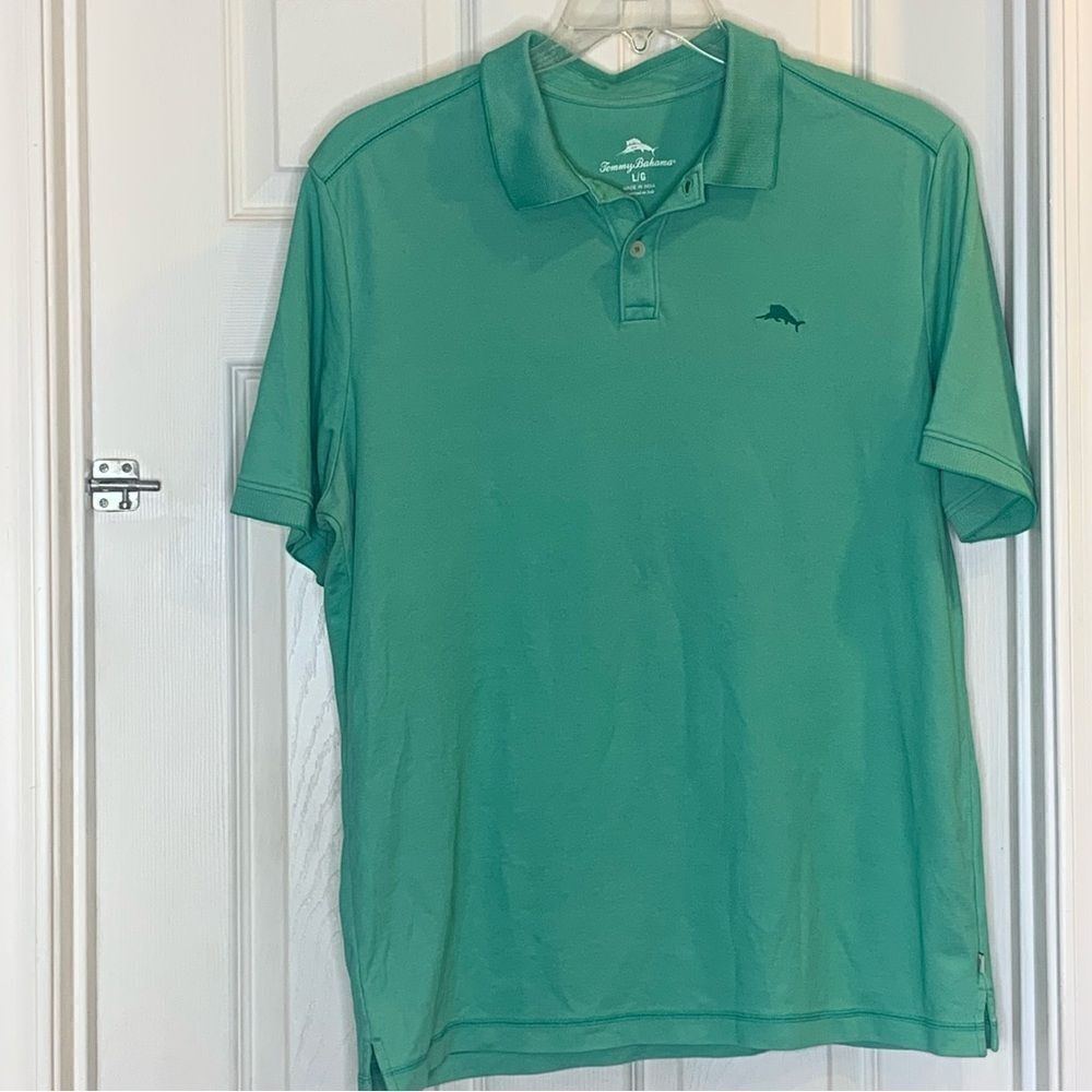 Tommy Bahama Polo Shirr Mint Green Color Size Large